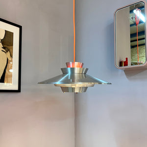Lamellenlampe Søvaern silber orange von Carl Thore für Granhaga