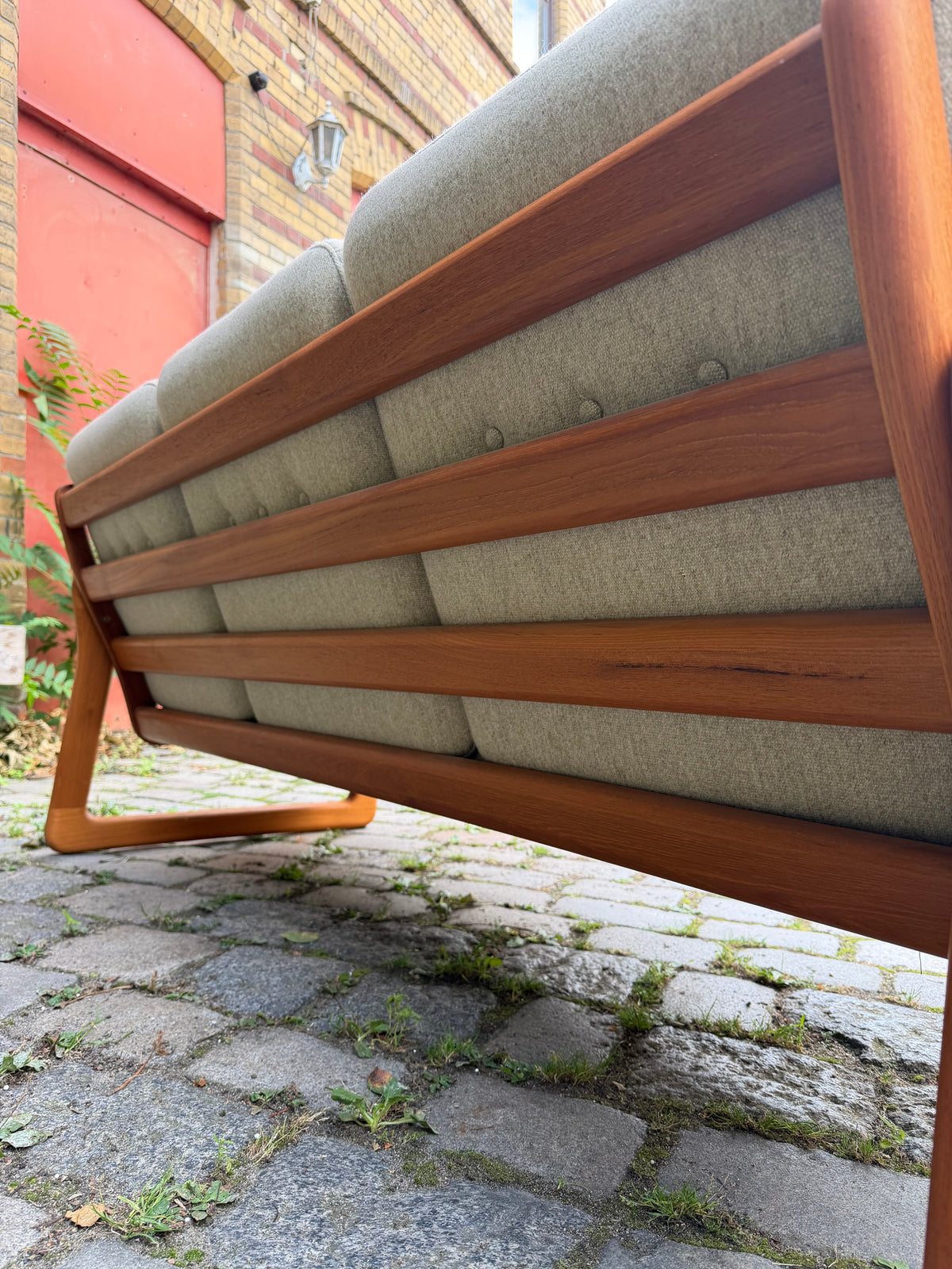 3-Sitzer Sofa Teak Wolle von Holstebro Møbelfabrik