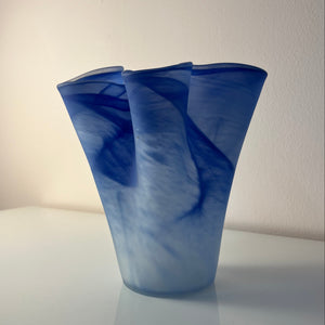 Vase Fazoletto blau Glas von Aida