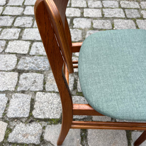Set: 2x Esszimmerstuhl teal Teak