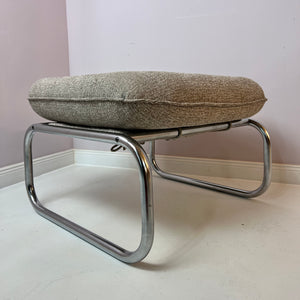 Hocker Halina beige Chrom von Hellerau