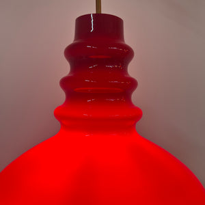 Hängelampe rot Glas von Peill & Putzler