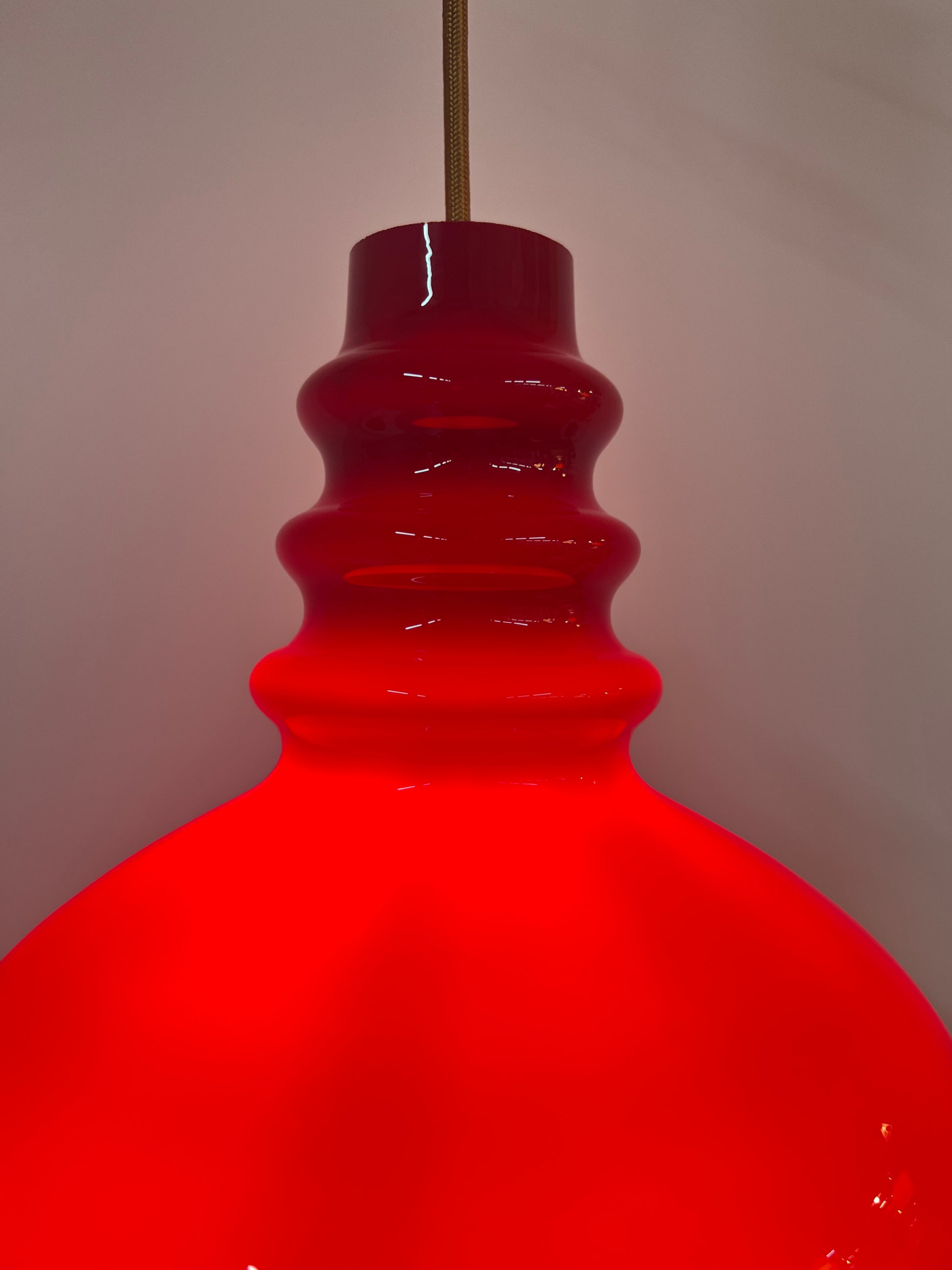 Hängelampe rot Glas von Peill & Putzler