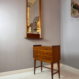 Set: Kommode mit Spiegel Teak