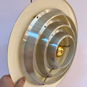Lamellenlampe silber von Erik Jensen für Teknika