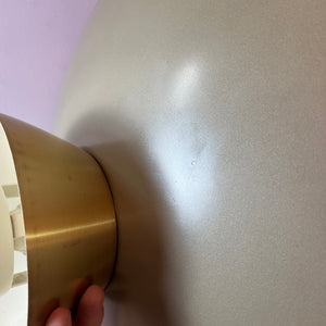 Lamellenlampe creme Messing