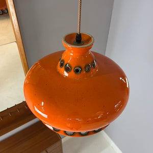 Keramiklampe orange aus Westdeutschland