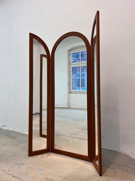 Klappbarer Wandspiegel Teak von Fakse Furniture aus Dänemark