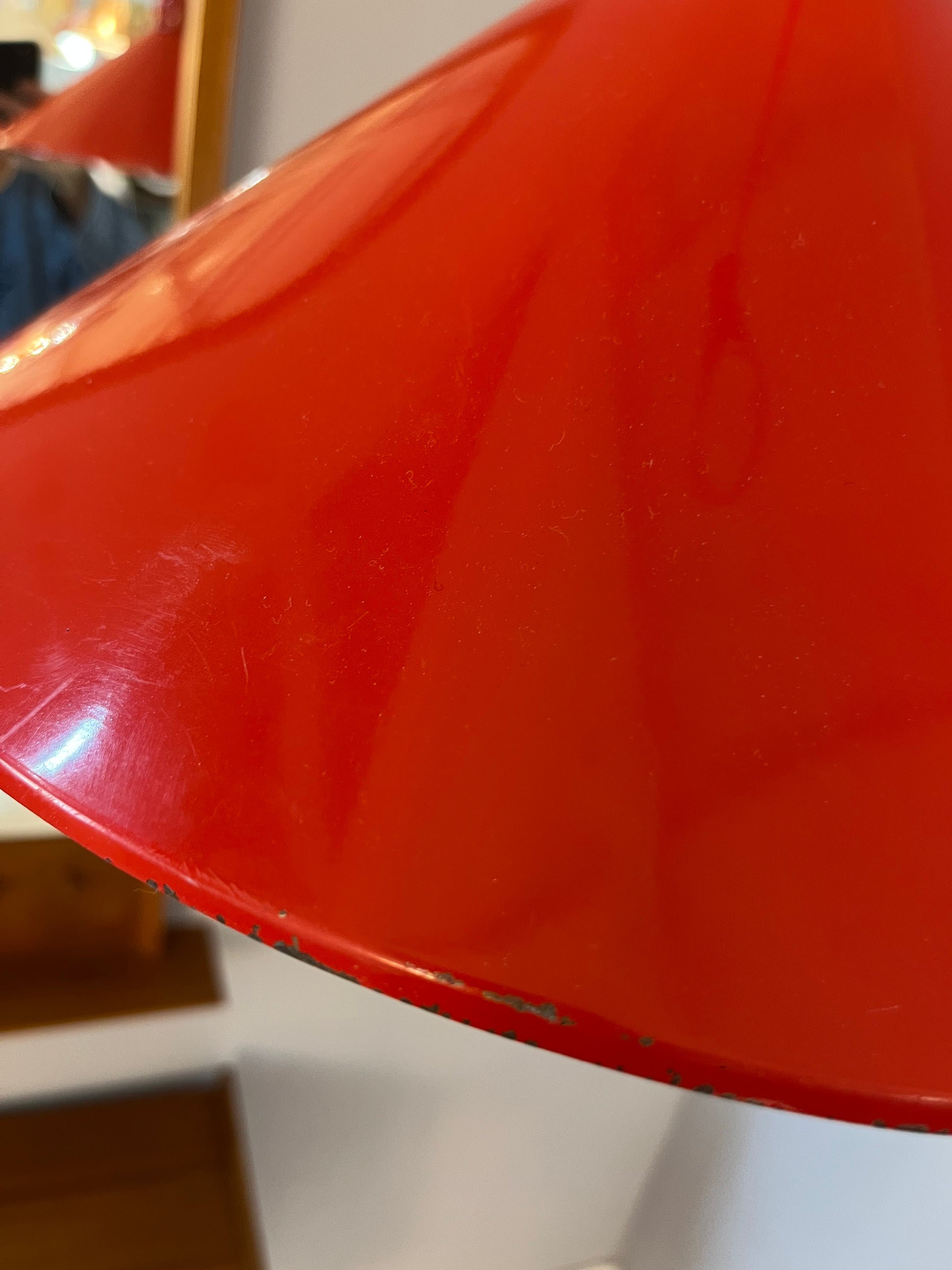 Hängelampe rot Metall aus Dänemark