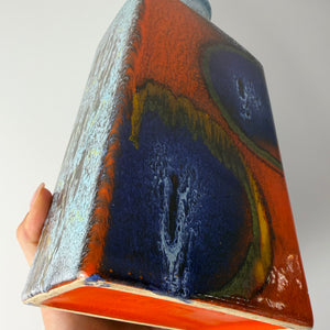Vase 281-30 Fat Lava blau rot von on Scheurich West Germany