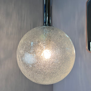 Hängelampe Größe L Einschlussglas Chrom von Doria