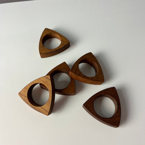 Set: 5x Serviettenring Teak aus Dänemark