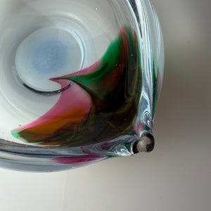 Aschenbecher rot grün Glas von Jiří Šuhájek