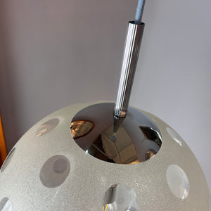 Hängelampe Glaskugel Chrom von Richard Essig
