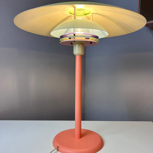 Tischlampe neu lackiert peach gelb