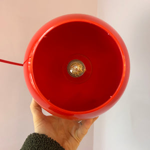 Kugellampe rot Kunststoff