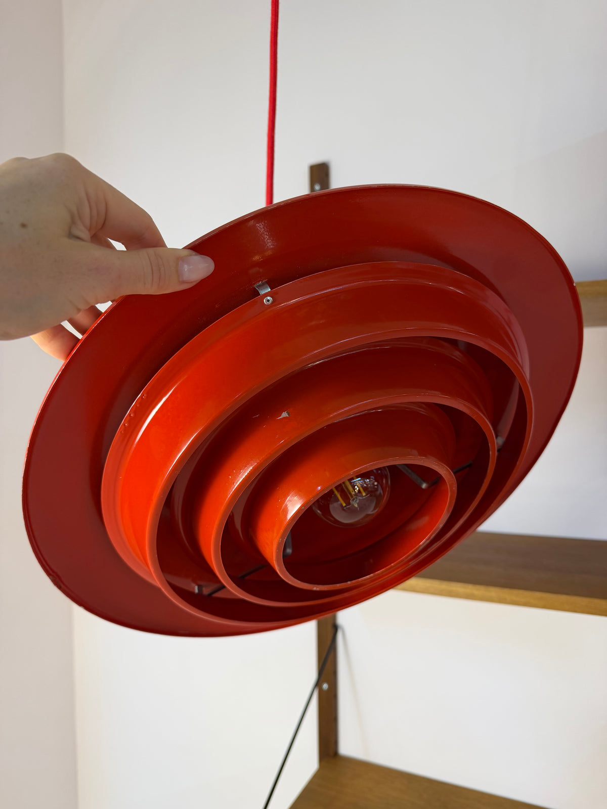 Lamellenlampe rot aus Dänemark