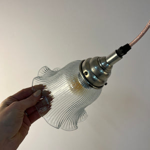 Blumenlampe Glas aus Dänemark
