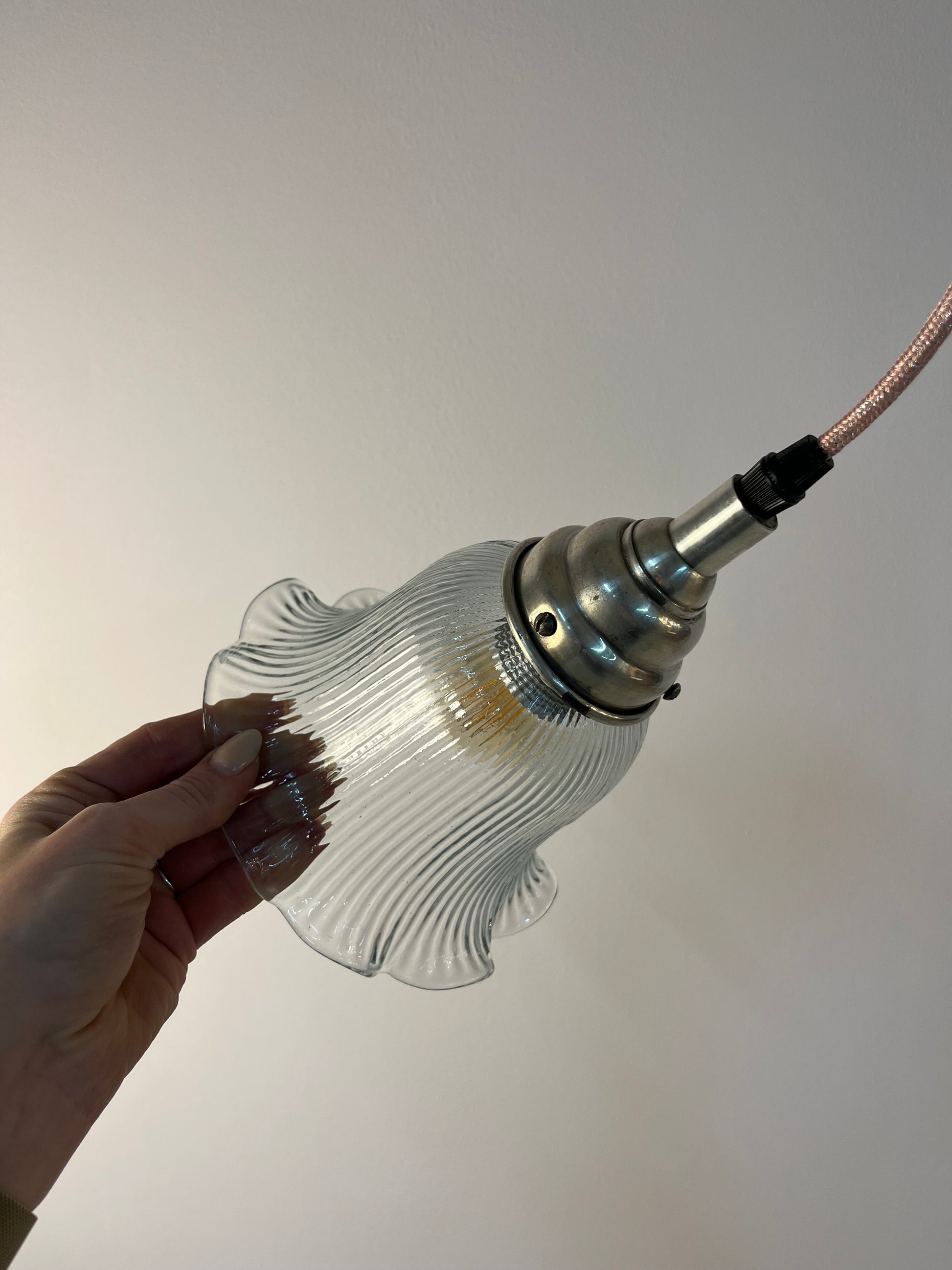 Blumenlampe Glas aus Dänemark