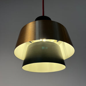 Lamellenlampe schwarz Kupfer aus Dänemark