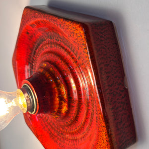 Wandlampe rot Keramik von Hustadt Leuchten