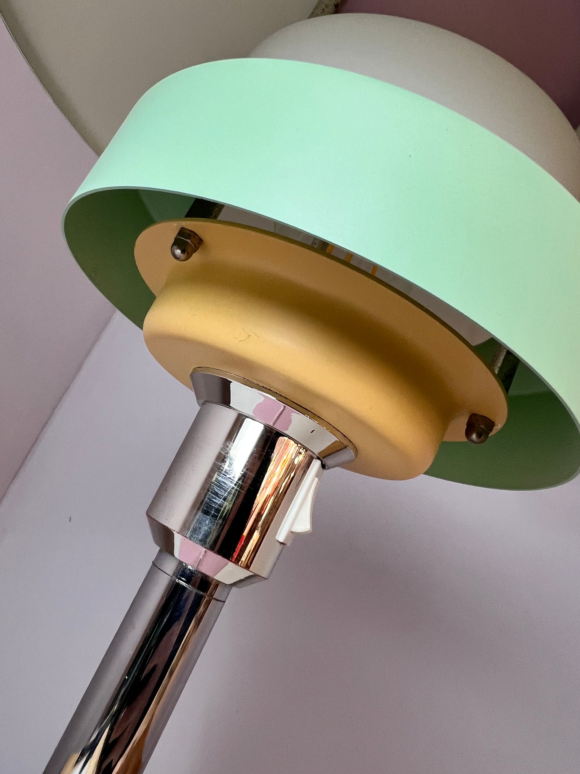 Tischlampe neu lackiert rosa mint