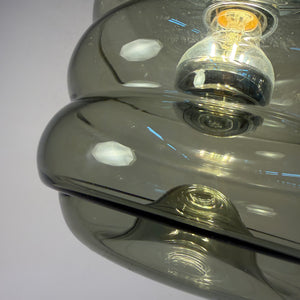Hängelampe Rauchglas Chrom von Peill & Putzler