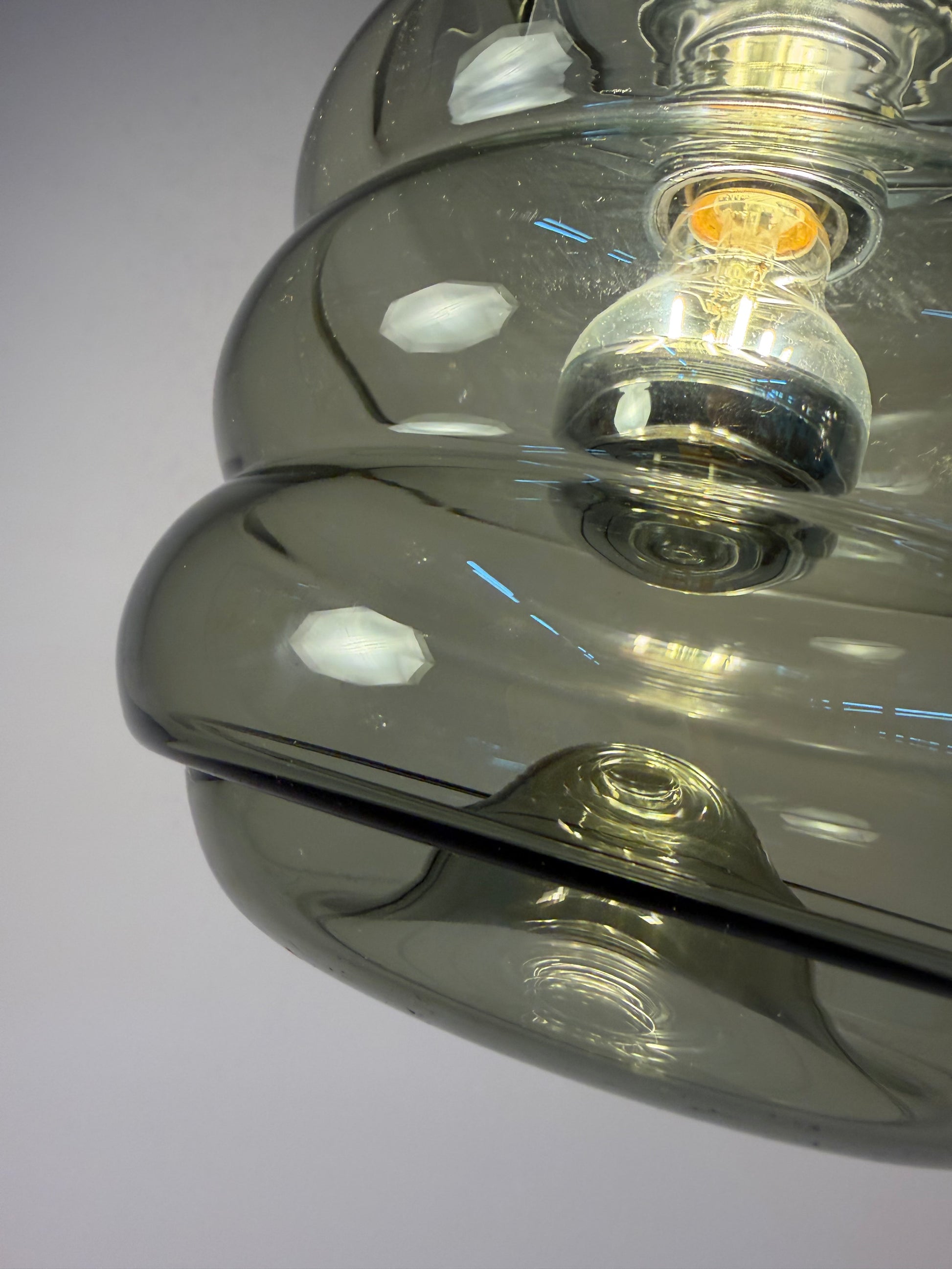 Hängelampe Rauchglas Chrom von Peill & Putzler