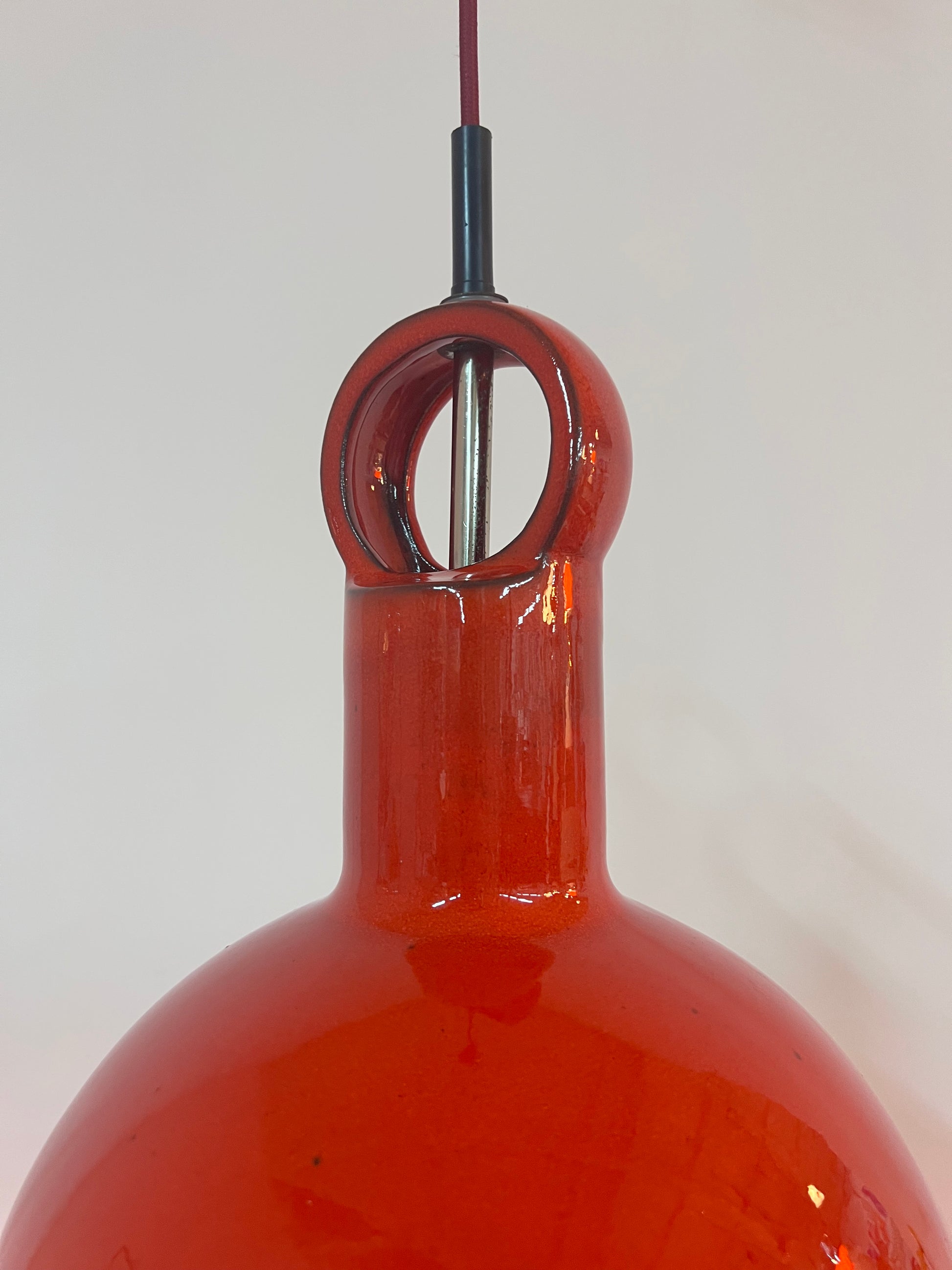 Hängelampe rot Keramik
