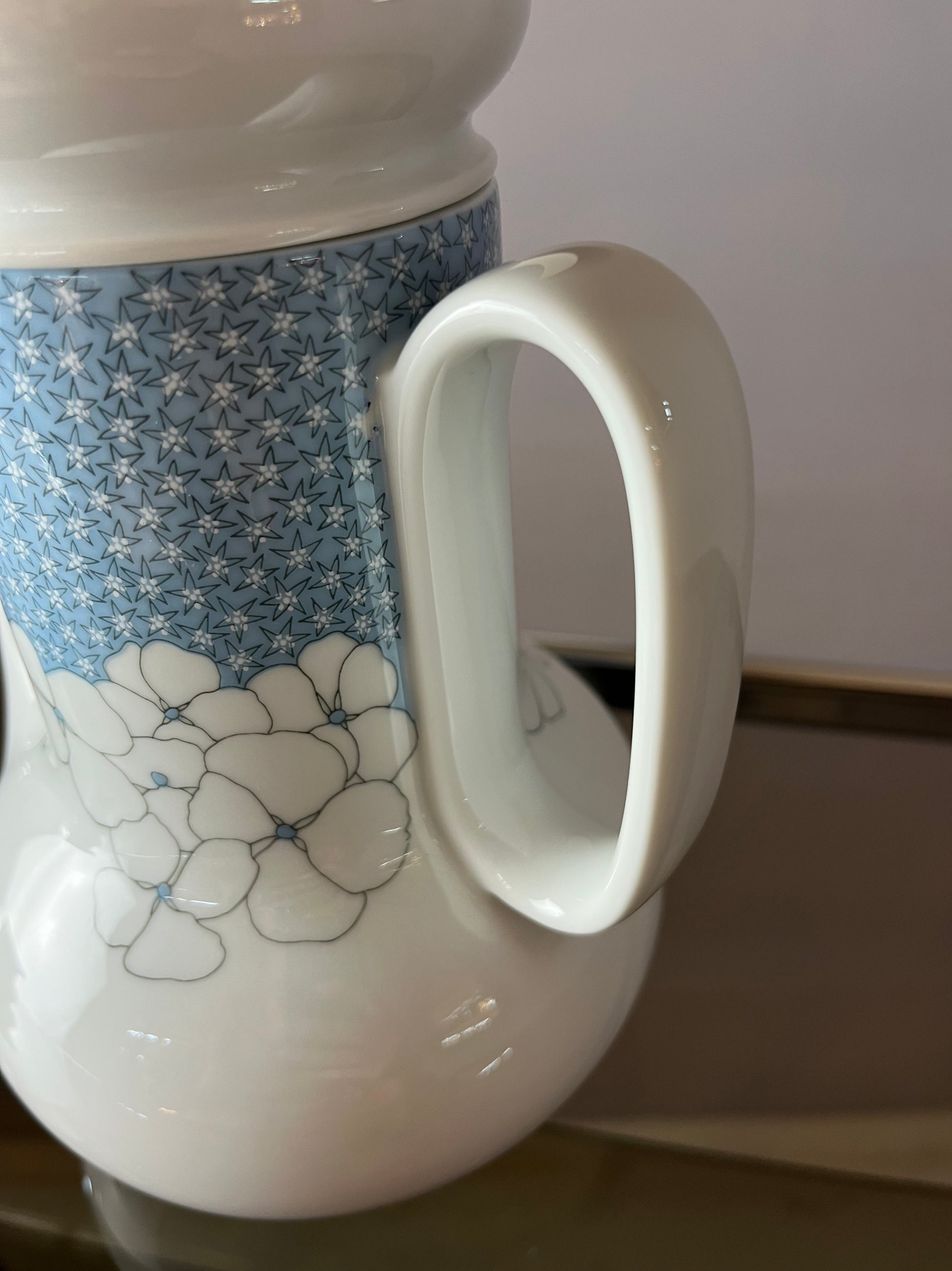 Set: Kaffeeservice Kiruna Garden weiß blau von Thomas