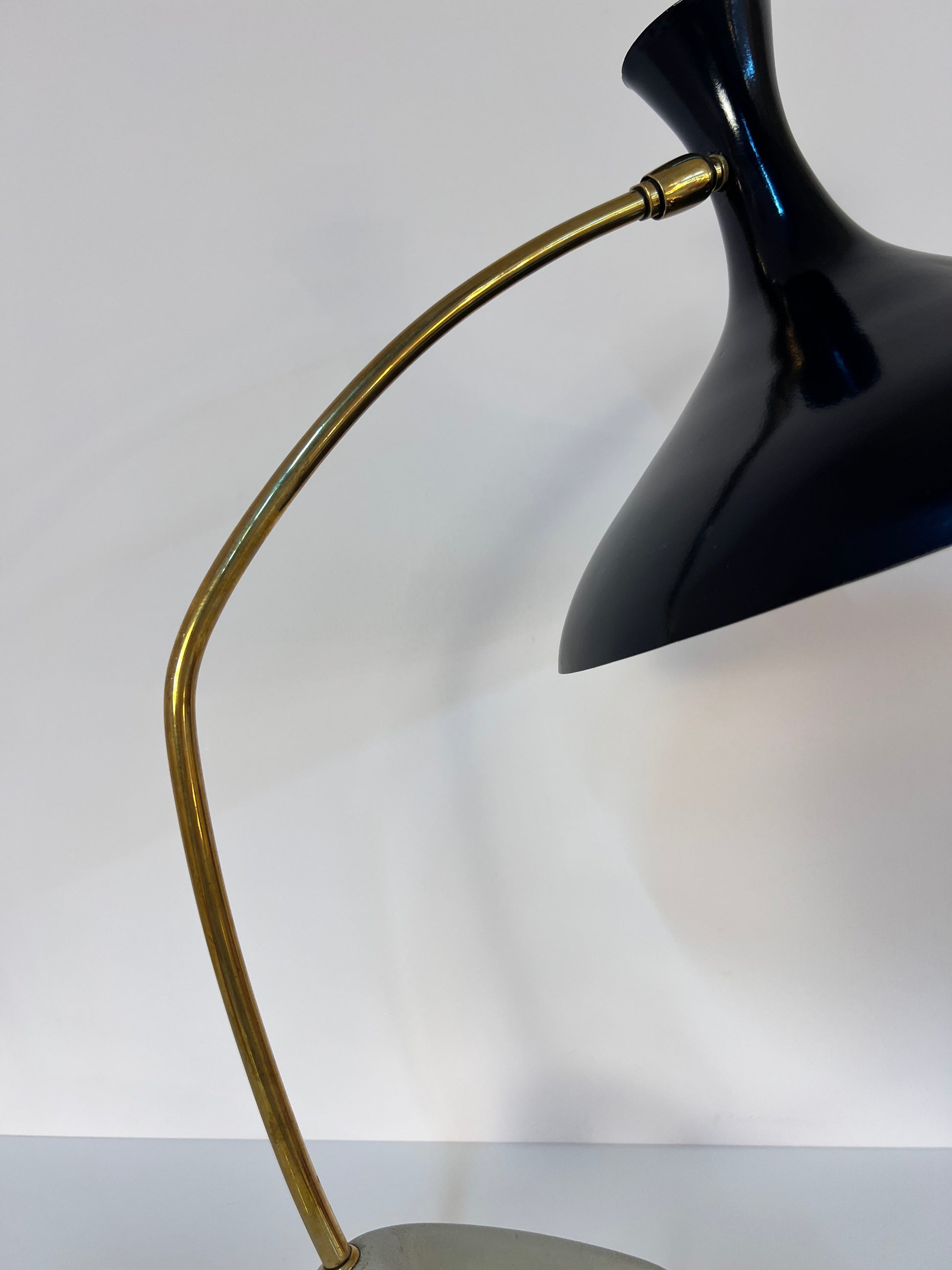 Tischlampe Krähenfuß / Diabolo schwarz weiß von Karl Heinz Kinsky für Cosack