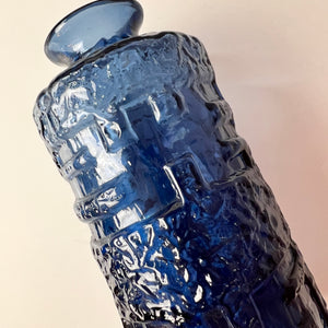 Vase blau Glas von Göte Augutsson für Ruda Glasbruk