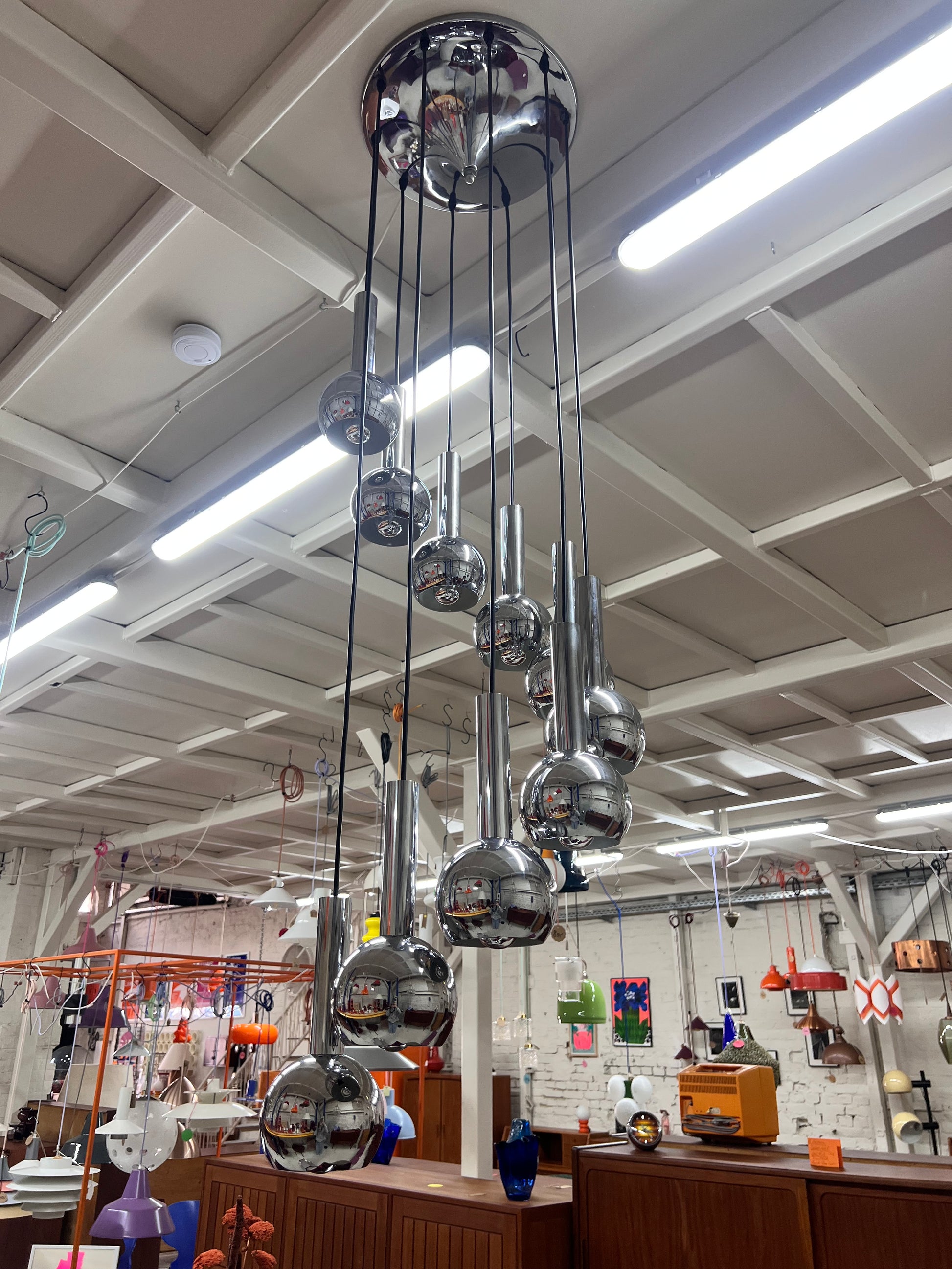 Kaskadenlampe 10-flammig Chrom von STAFF