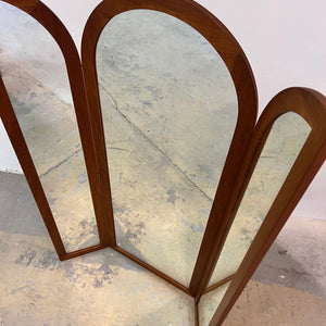 Klappbarer Wandspiegel Teak von Fakse Furniture aus Dänemark