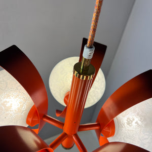 Kronleuchter weiß orange von Richard Essig