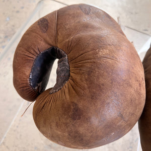 Boxhandschuhe braun Echtleder