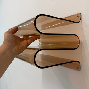 Zeitschriftenständer hellbraun Plexiglas
