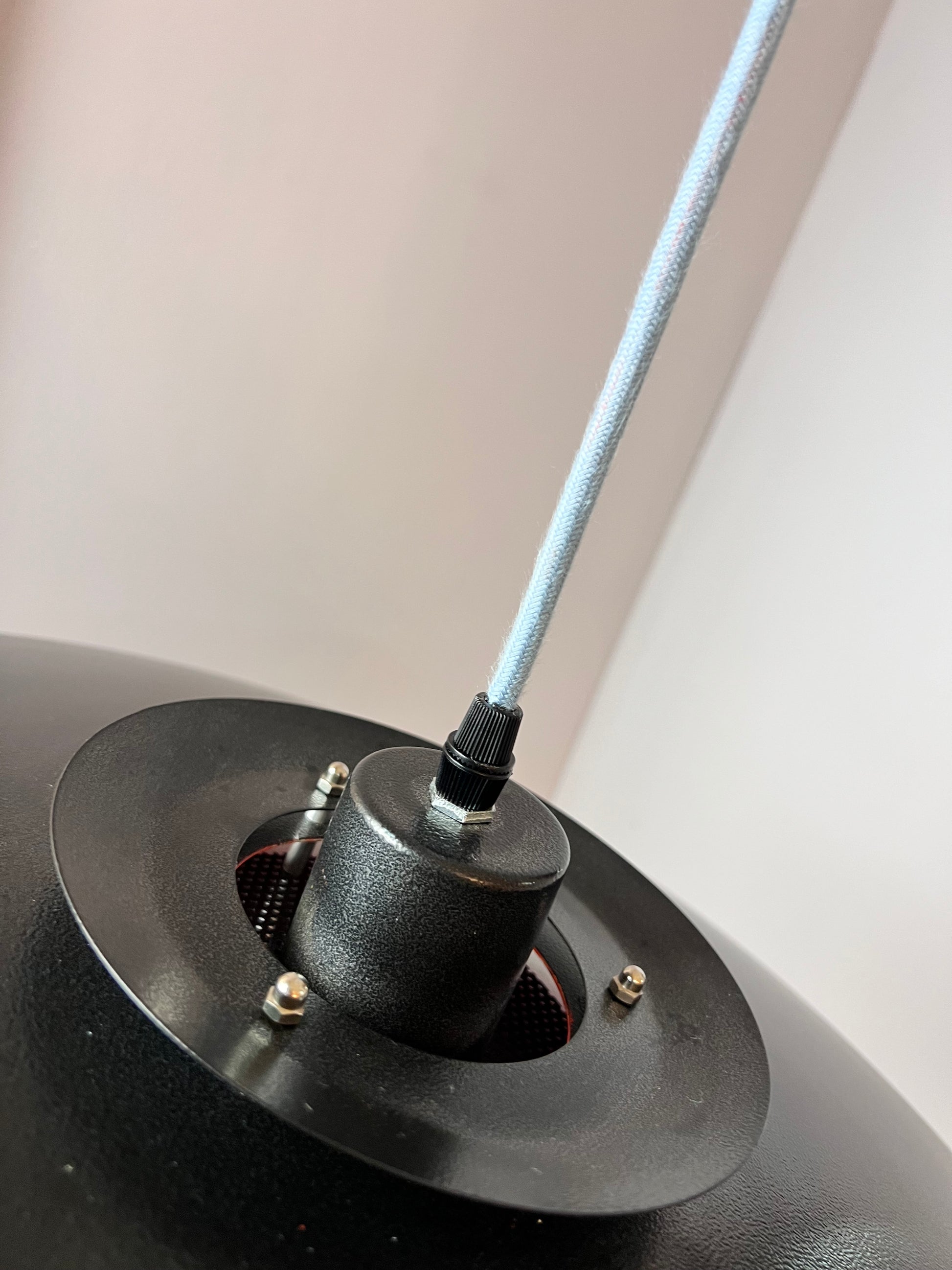 Lamellenlampe neu lackiert orange schwarz