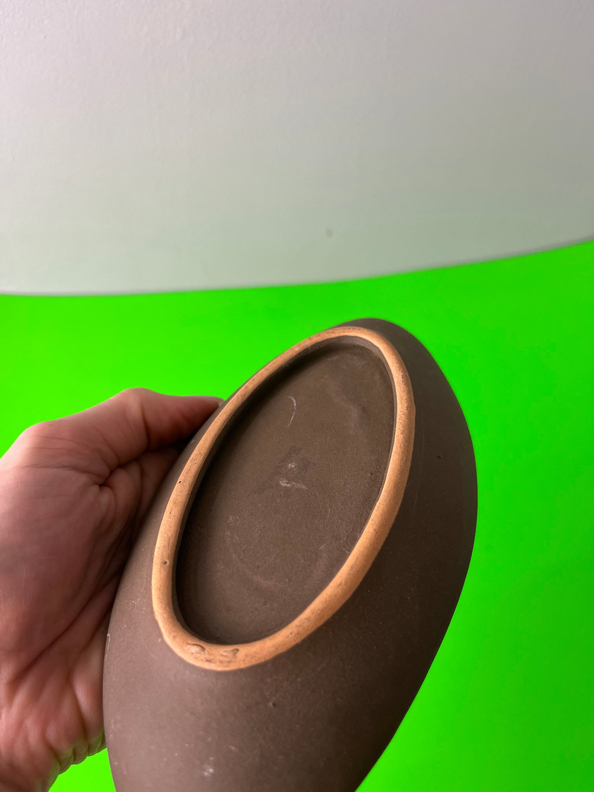 Wandkerzenhalter rot braun Keramik