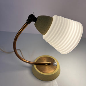 Schreibtischlampe Messing mit Glasschirm