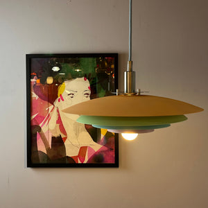Lamellenlampe neu lackiert Peach Pastell