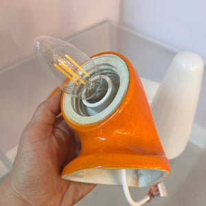 Set: 2x Wandlampe Modell 6035 orange von Sigvard Bernadotte für Ifö