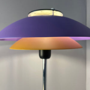 Tischlampe neu lackiert lila ocker aus Dänemark