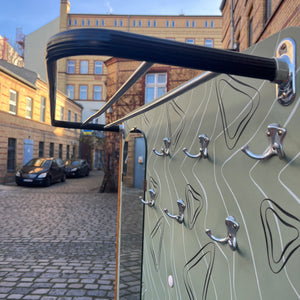 Wandgarderobe mintgrün mit Spiegel, Schrank & Schirmständer