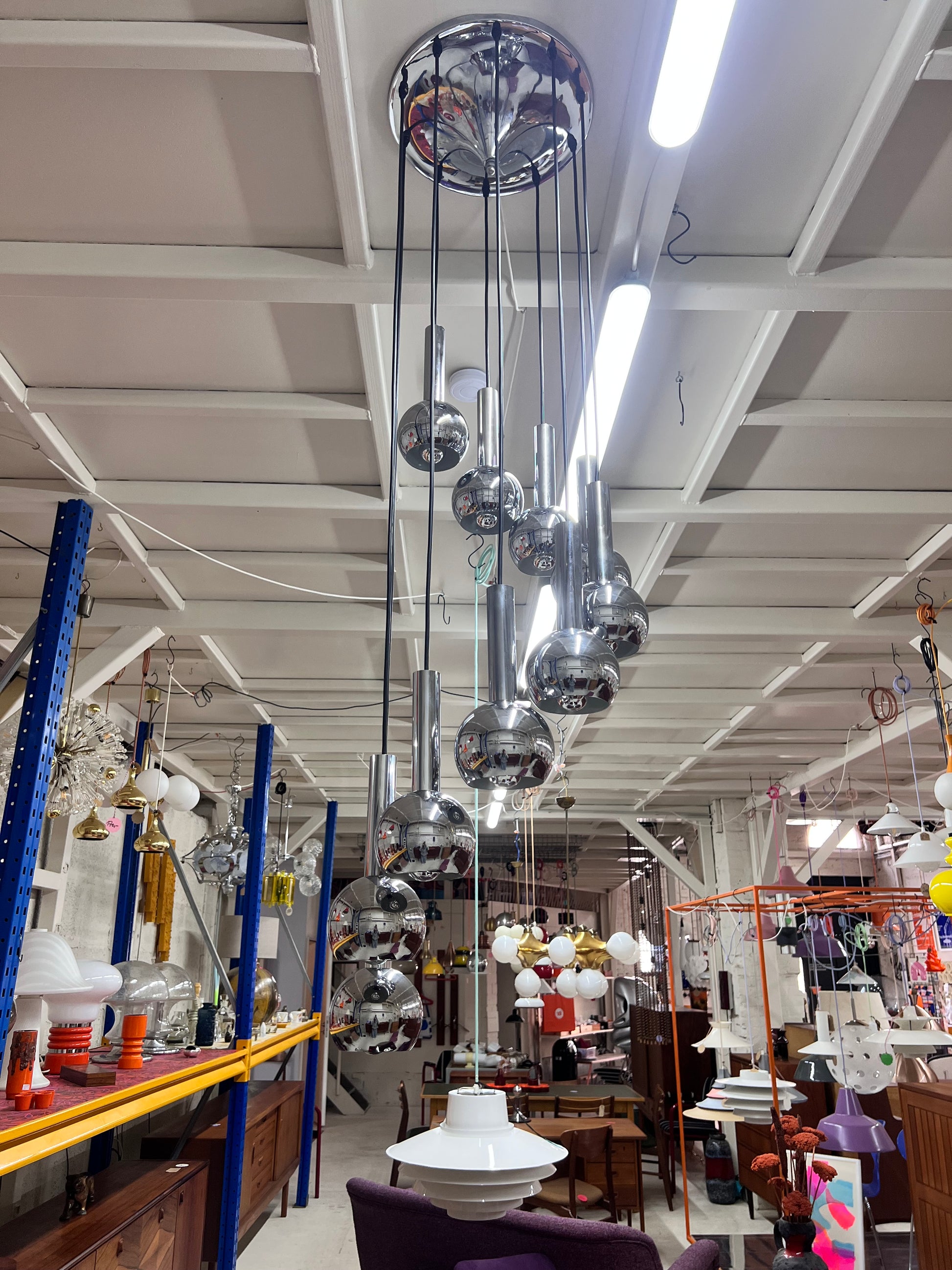 Kaskadenlampe 10-flammig Chrom von STAFF