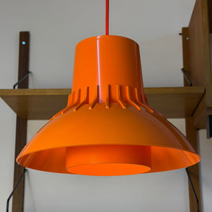 Hängelampe Solar orange Kunststoff von Svend Middelboe für Nordisk Solar