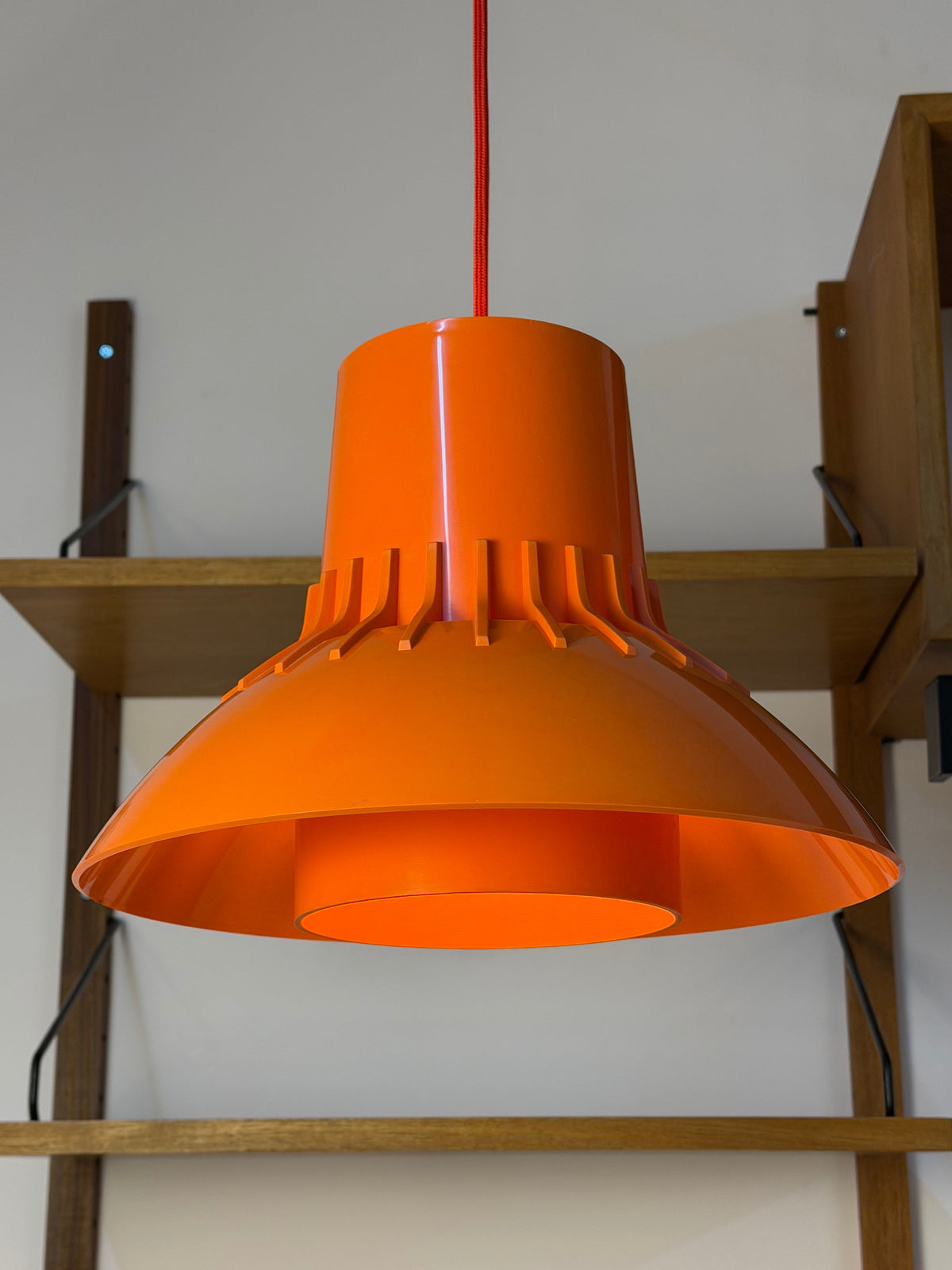 Hängelampe Solar orange Kunststoff von Svend Middelboe für Nordisk Solar
