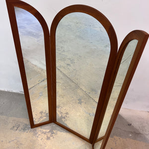 Klappbarer Wandspiegel Teak von Fakse Furniture aus Dänemark