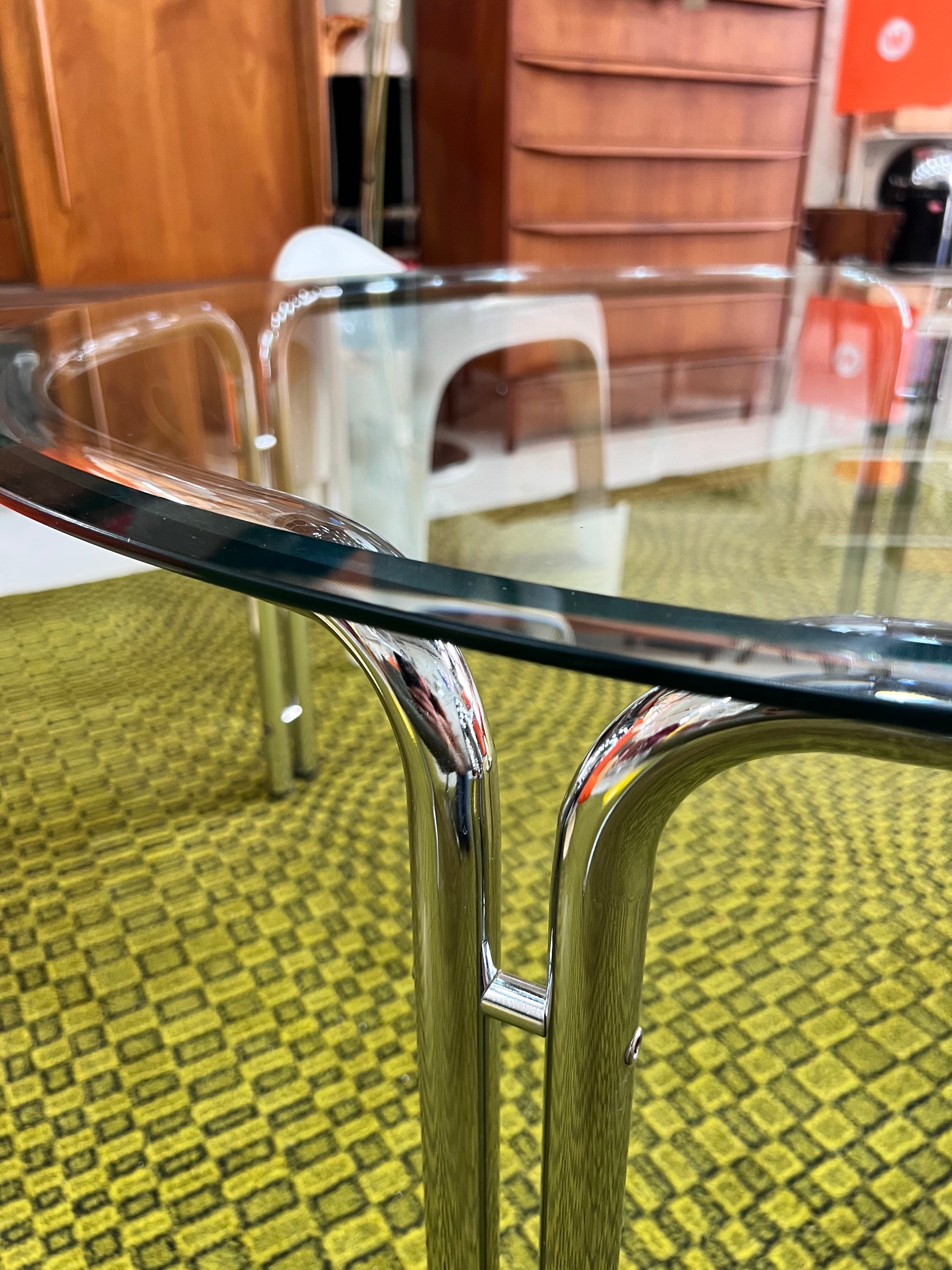 Couchtisch Glas & Chrom