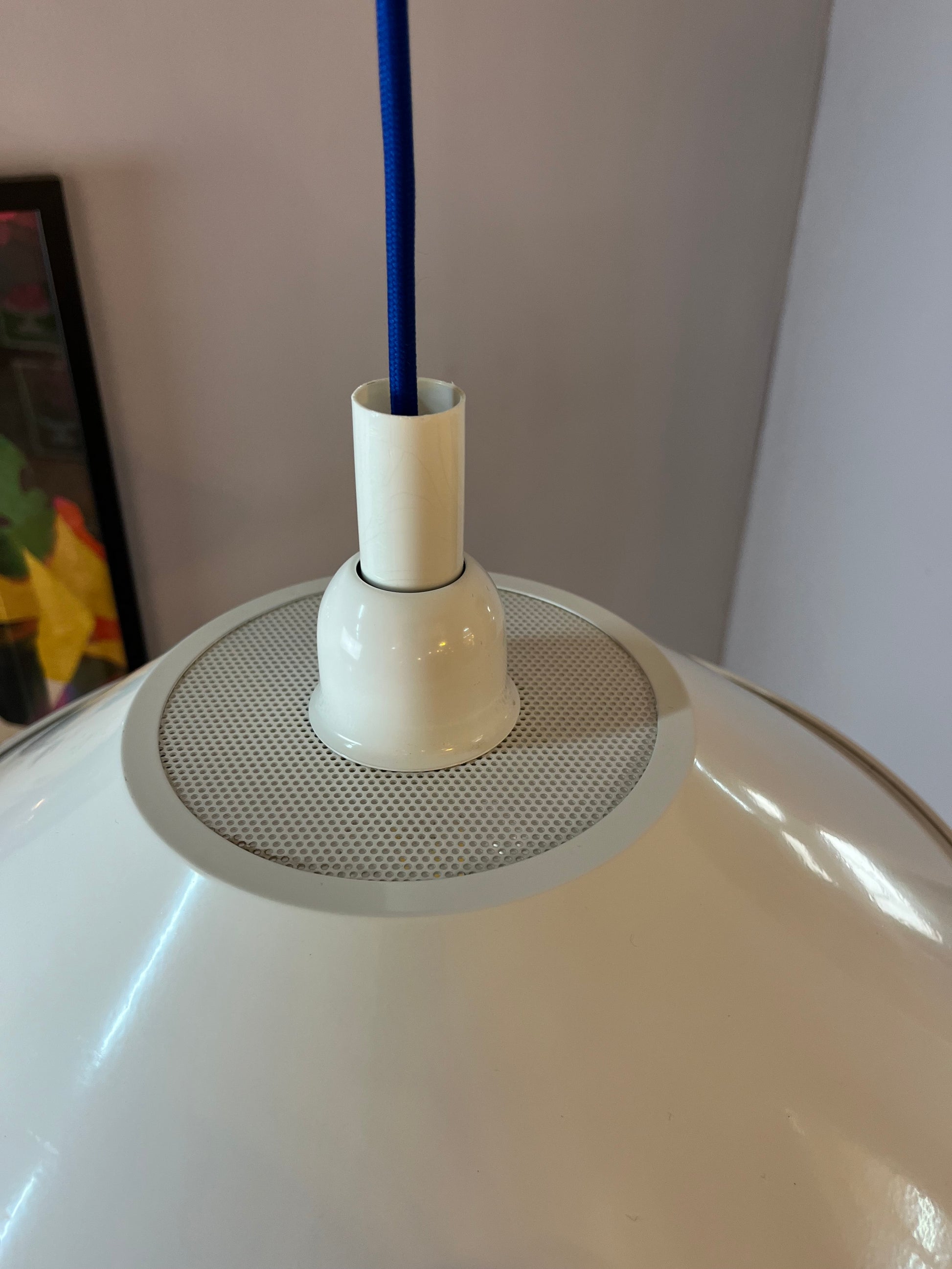 Industrielampe weiß Metall aus Dänemark